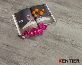 S1801-Grey Color Dry Back Pvc Flooring with Crystal Treatment